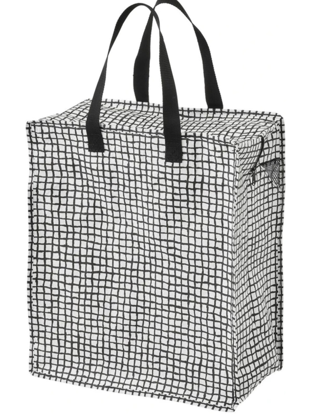 3 Ikea bags, KNALLA black and white with top zipper